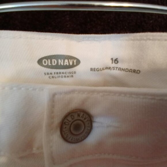 Old Navy white jean capri size 16 - Picture 2 of 8